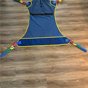 Hoyer Lift Sling  Patient Transfer Sling with Yellow Trim Multicolor Straps
